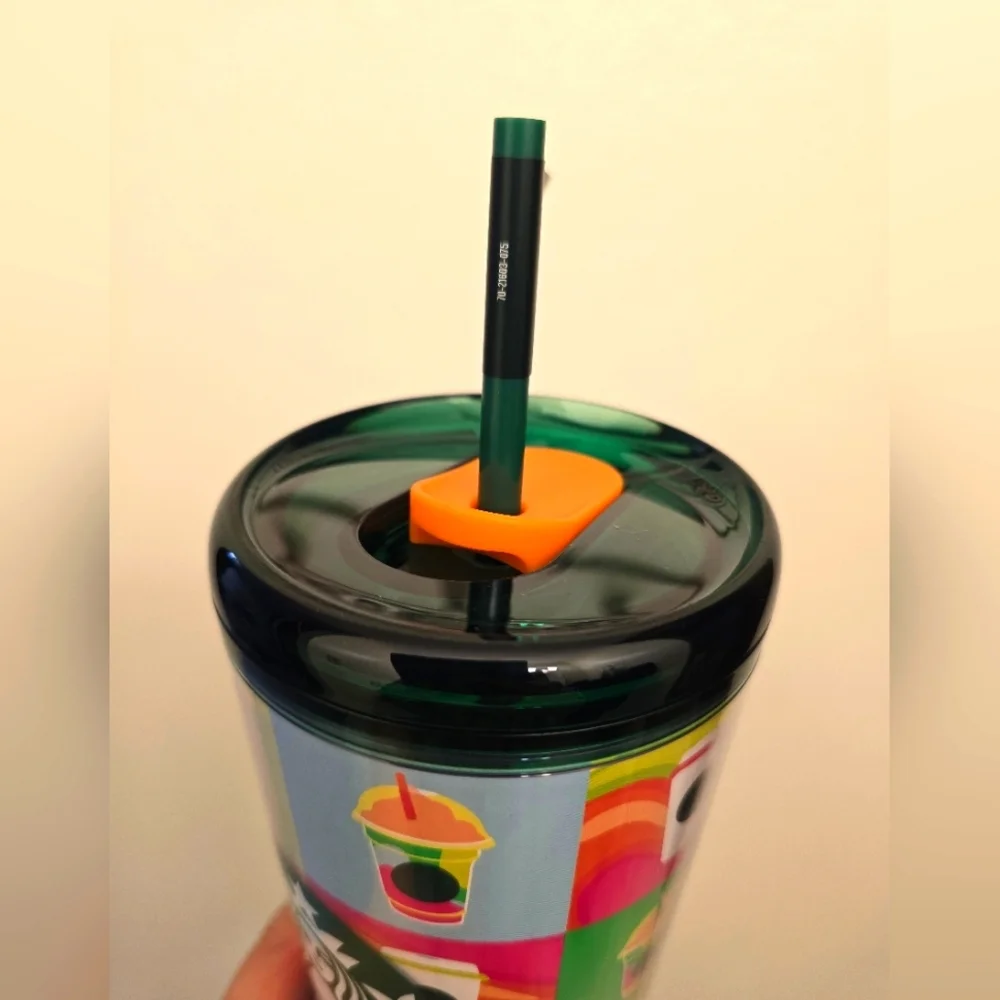 NWT Starbucks 2025 LATAM 2 In 1 Sip Or Straw Lid Venti Acrylic Tumbler